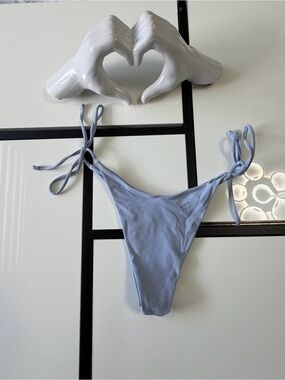 Baby Blue Tie-Side Bikini Bottoms - Size S